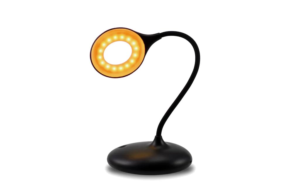 Image of Harth Blue Blocking Desk Light. Eye Care Sleep Aid Amber Night Light Bedside Table Lamp. Simulates Sunset Indoors. Rechargeable Battery with Brightness Settings (Rectangular)
