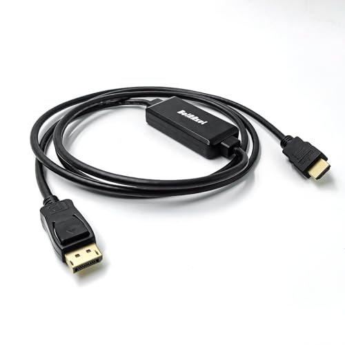 BolAAzuL Active 4K HDMI to Displayport 1.2 Converter Adapter Cable 6FT/1.8M, HDMI Source Monitor Cable Unidirectional HDMI 1.4 Male to DP 1.2 Male -AHDPC
