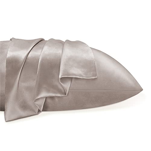 Bedelite Satin Silk Pillowcase For Hair And Skin, Rose Taupe Pillow Cases Standard Size Set Of 2 Pack, Super Soft Pillow Case With Envelope Closure (20X26 Inches) #TOP6