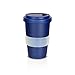 Mahlwerck Kaffeebecher to go, Porzellan Coffee-to-go Becher, mit Deckel, 400 ml, matt dunkelblau