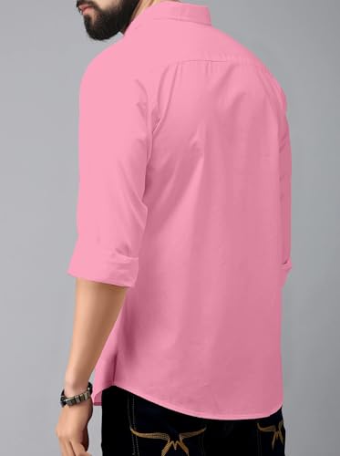 Image of Men's Cotton Solid Full Sleeves Regular Fit Formal Shirt