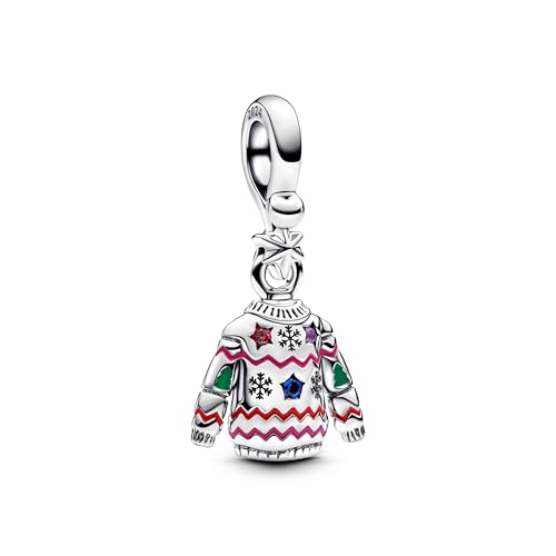 PANDORA Moments 793596C01 - Colgante de plata de ley con cristales, compatible con pulseras Moments, Mehrfarbig, Plata de ley, Cristal artificial.