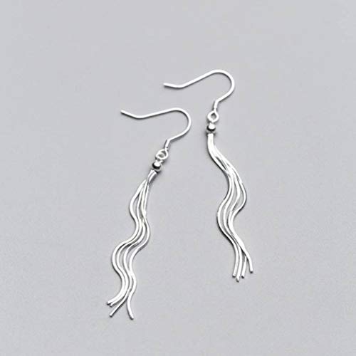 Boucles d'oreilles tassel en argent S925 pour femme au style coréen raffiné