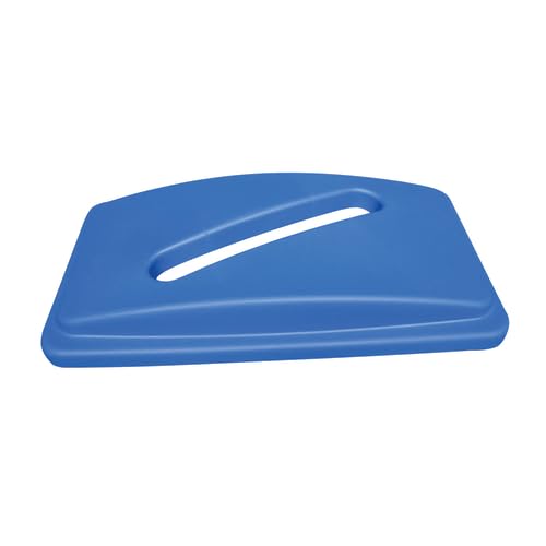 FSE PLTC023RP Recycling Container Lid, Rectangular, for Paper (1-Slot), Secure snap-on, Plastic, Blue (for PLTC023R)