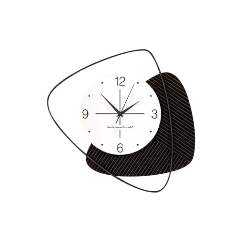 Horloge murale cuisine et salon au design moderne en métal silencieux