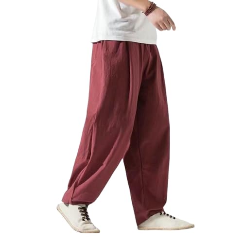 Sarouel homme style chinois confectionné en coton noble et lin léger