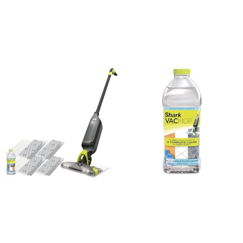 Image of Shark VACMOP Pro Cordless Hard Floor Cleaner, Vacuum and Spray Mop + VACMOP Multi-Surface Cleaner Refill 2L Bottle, Compatible with VM252 & VM180, Includes 4 Disposable Pads