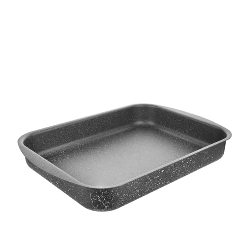 Teglia rettangolare 42x31x6.5 cm marmo cottura grigio