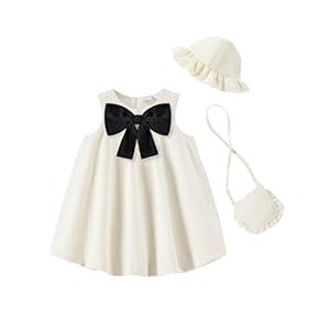 Baby Girl Dress Infant Clothes Summer Sleeveless Bow Puff Bubble Dresses Casual Linen Sundress for Toddler Girls 3M-3T