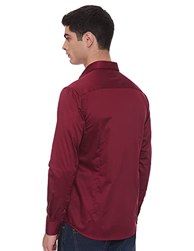 Image of Max Men Solid Full Sleeves Slim Fit Formal Shirt