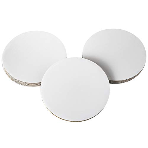 [25pcs] 8" White Cakeboard Round,Small Disposable Cake Circle Base Boards Cake Plate Platter 8 inch,25 of Pack (White, 8inch)