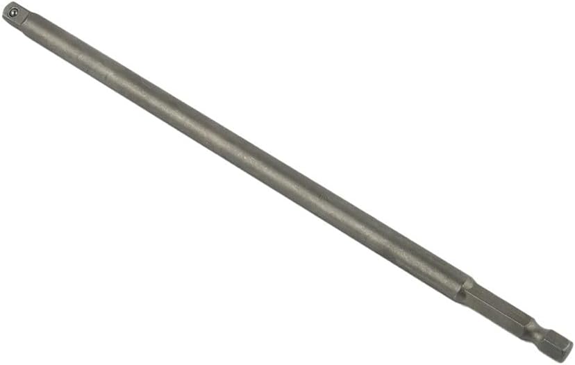 Chrome Vanadium Steel Socket Adapter Extension Bar 200mm Hex Shank Converts 1/4 to 3/8 and 1/2 for Power Drills and Manual Drivers (6.35mm)