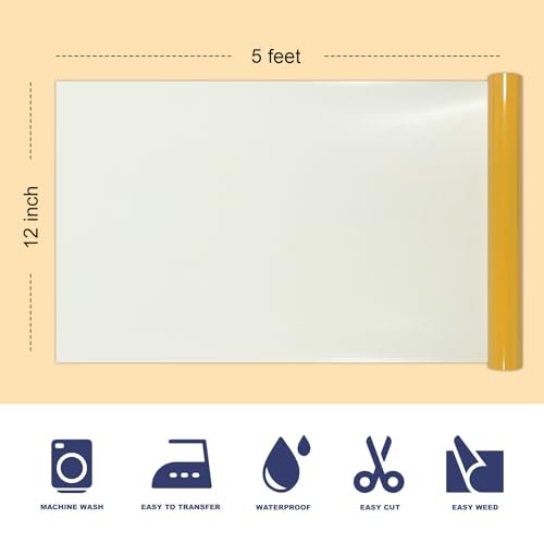 Image of Orange pu Puff Vinyl Heat Transfer - 12 inch x 5ft 3D Puff HTV Vinyl, Puffy Iron-On for Fabrics, Perfect for T-Shirts, Bags, Pillows, Compatible with Cricut & Cameo