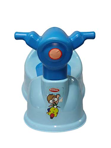aaKaR Sonal - Baby Scooty - Baby Toilet Trainer Potty Seat with Removable Tray, Lid Cover (Pink) (Blue) 2