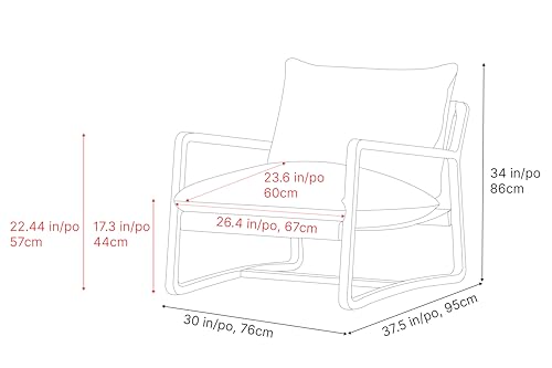 Sillón Curvado Madera Natural Tela Neutra miniatura 3