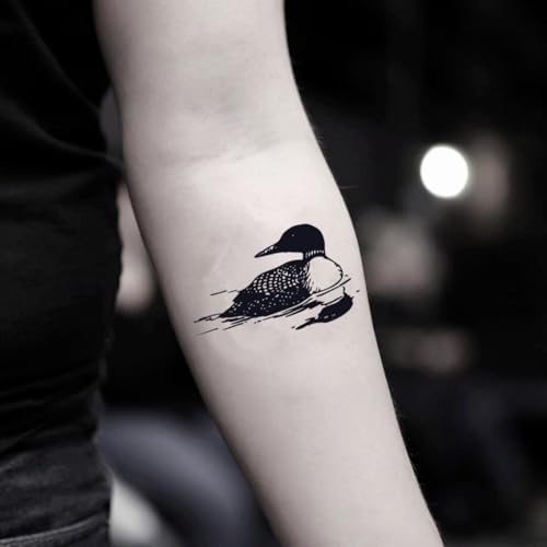 Loon Temporary Fake Tattoo Sticker (Set of 2)