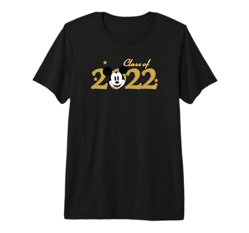 T-shirt Premium Mickey Disney Class of 2022, haut de diplômé en coton de qualité supérieure
