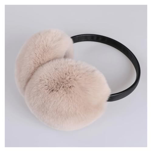 Protège-oreilles chaud hiver vraie fourrure Rex cache-oreille réglable velours mixte - 4