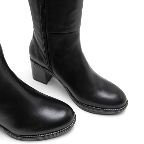 Porronet 4782po Negra 39 nu-pieds cuir noir confort été femme - 2