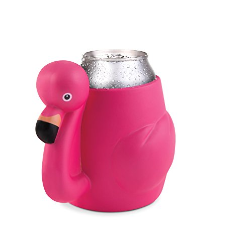 BigMouth Inc Pink Flamingo Drink Kooler, Holds Can or Bottle, Keeps Drink Cold
