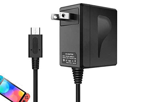 Switch Charger for Nintendo Switch Power Charger Cable AC Adapter,Fast Charger Compatible Switch/Switch Lite/Switch OLED and Android Phone Charger,Dock Station.15V/2.6A Output Support TV Mode