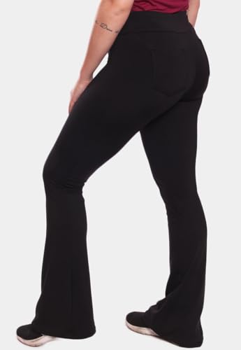 CALÇA FLARE COM BOLSO TRASEIRO