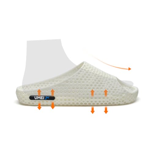 Unisex 3D Printed Slides for Men Women, Ergonomic Mellow Recovery shoes, Moonwalker Recovery Slippers Sandals for Shower, Gym, Beach & Home, Arch Support, Waterproof & Quick Dry3