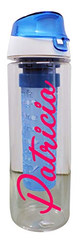 Prospo Personalised Water Bottle 740ml With Fruit Infuser Love Water Bottle Island Inspired Add ANY Name Perfect For Gym, Kids, School Any Occassion (Blue) Prospo Personalised Water Bottle 740ml With Fruit Infuser Love Water Bottle Island Inspired Add ANY Name Perfect For Gym, Kids, School Any Occassion (Blue)