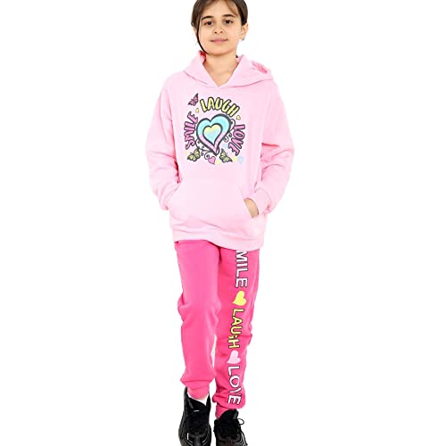 Survêtement filles cadeau anniversaire ensemble hoodie pull et pantalon jogging imprimé 5-13 ans