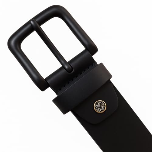 Image of Genuine Leather Belt for Men - A British Brand - Fits Waist 26 inch-46 inch - Formal /Casual belt - Black belt - 40MM Width - ZCB-201