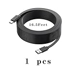 NSGWKZD 16FT USB C Power Cord for Blink Mini 2, Blink Outdoor 4 Security Camera, Weatherproof, Long Extension Cable Flat, Black - Image 4