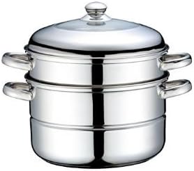 4 Piece Vegetable Steamer Stainless Steel 2-layer Dimsum Mante Ph-15118-24