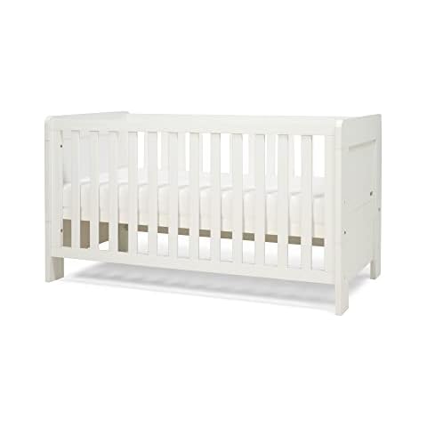 Tutti Bambini Alba Cot Bed | 140x70cm | 3in1 Wooden Crib Converts to Toddler Bed Cover