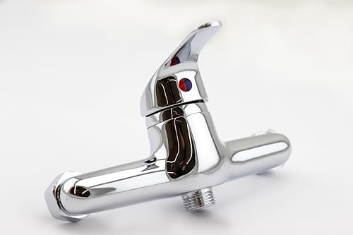 Cornat Brause-Einhebelarmatur \Piccolo\ - Hochwertiger Messingkörper - verchromt - 1/2 Zoll Brauseabgang / Einhebelmischer zur Aufputzmontage / Brausebatterie / Duscharmatur / SA842