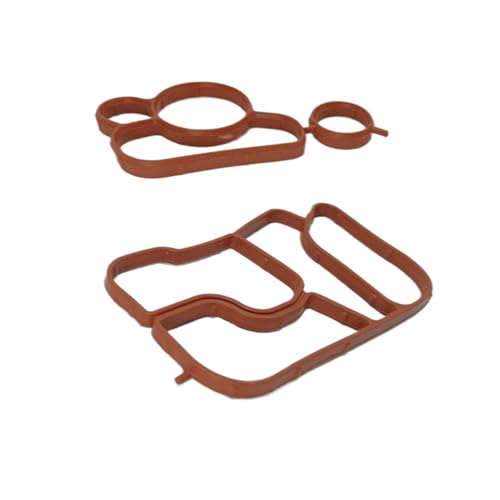 Image of Engine Oil Cooler Gasket Kit Replacement for Audi A4 Q5 Oil Filter Housing Gasket 06J117070C 06J115441A
