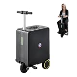 ZGGJZKV Electric Luggage for Adults, Smart Rideable Suitcase Scooter with TSA Lock, Expandable Hardshell Carry-on Luggage Case with USB-port, for Air Travel