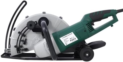 Portable 14" Wet/Dry Electric Corded Circular Concrete Saw/Power Angle Cutter 2600W with Water Line & Guide Roller with Blade ETL Certificate