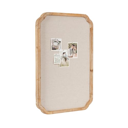 Kate and Laurel Marston Modern Farmhouse Scalloped Fabric Pinboard, 20