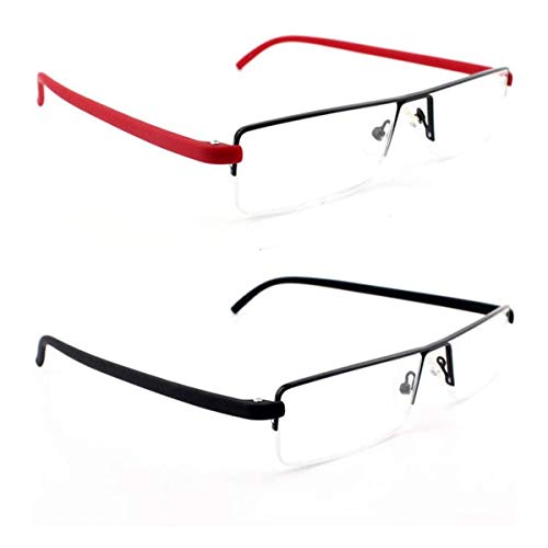 KoKoBin Ultralight TR90 Reading Glasses Men Women Classic Metal Visual Aid Half Glasses Slim Style Glasses Reading Aid with Case and Glasses Cleaning Cloth - Image 4