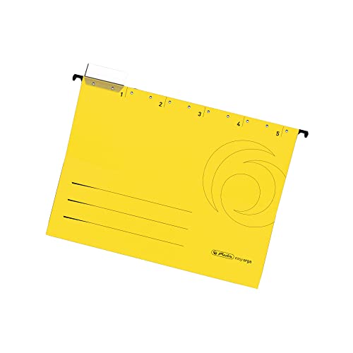 Herlitz 5874656 Hängemappe A4 UniReg farbig sortiert 5er Kraftkarton, 230 g/qm