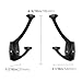 ZAUYX 2 Pack Oil Rubbed Bronze Hooks Decorative Heavy Duty Solid Large Coat Hooks for Towel Hanging Coats Robe Wall Mounted Towel Bags Door Back Bathroom Wall Hook.
