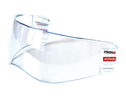 Hockeyninja Ronin X Hockey Visor with Anti Fog and Anti Scratch Coating - Impact Resistant - Universal Helmet Fit with Premium Mounting Hardware Included - CE Certified (X9)