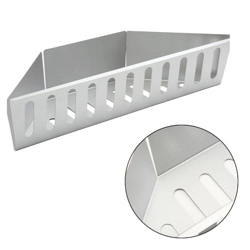 MonoSora Cesta de carbón vegetal para herramientas de parrilla de barbacoa, 38,5 x 11 x 7,5 cm, cesta de almacenamiento de carbono de metal para acampar al aire libre (1 unidad)