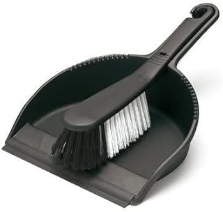 Addis Dustpan and Stiff Brush Set, Black