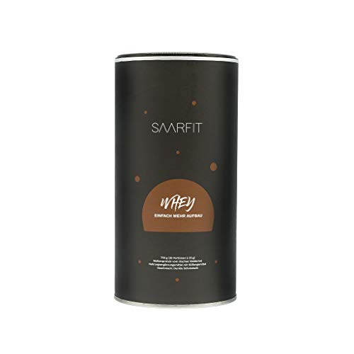 SAARFIT Whey Protein Pulver - Eiweißpulver für mehr Muskelerhalt und Muskelaufbau - Low carb Proteinshake made in Germany - 750g Dunkle Schokolade Geschmack Cover