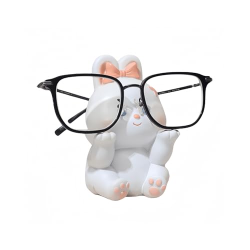 AMJDGEU Netter Tier Brillenhalter für Home Office Schreibtisch Dekoration Geschenk (Kaninchen)