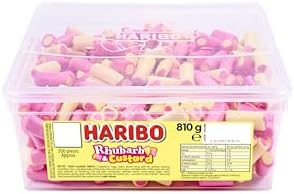 HARIBO sweets 810g tub, RHUBARB AND CUSTARD