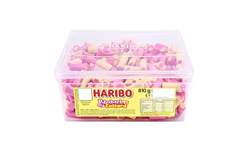 HARIBO sweets 810g tub RHUBARB AND CUSTARD