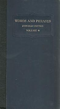 Words and Phrases Judicially Defined - Volume IV (Volume 4), O-R [Hardcover] Roland Burrows (General Editor)