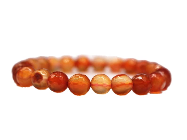 Bracelet agate orange 8mm contre le stress pour retrouver la paix